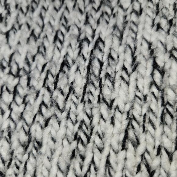 Madewell Marled Black & Cream Turtleneck Sweater Size S Wool Blend Comfortable - Picture 12 of 15